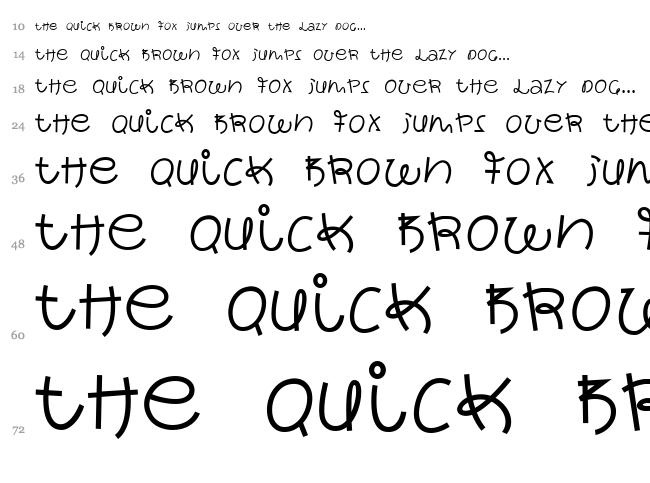 Wacky Sushi font waterfall